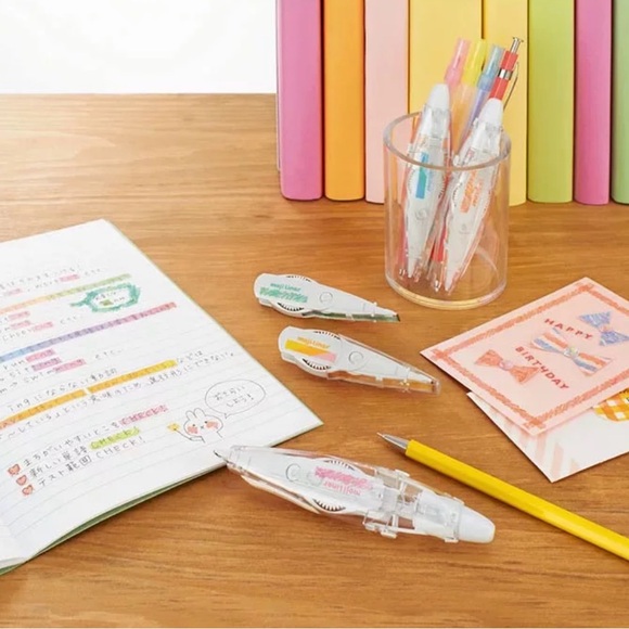 Japanese PLUS Moji Liner Decorative Highlighter Tape, 5 tapes - Picture 4 of 8